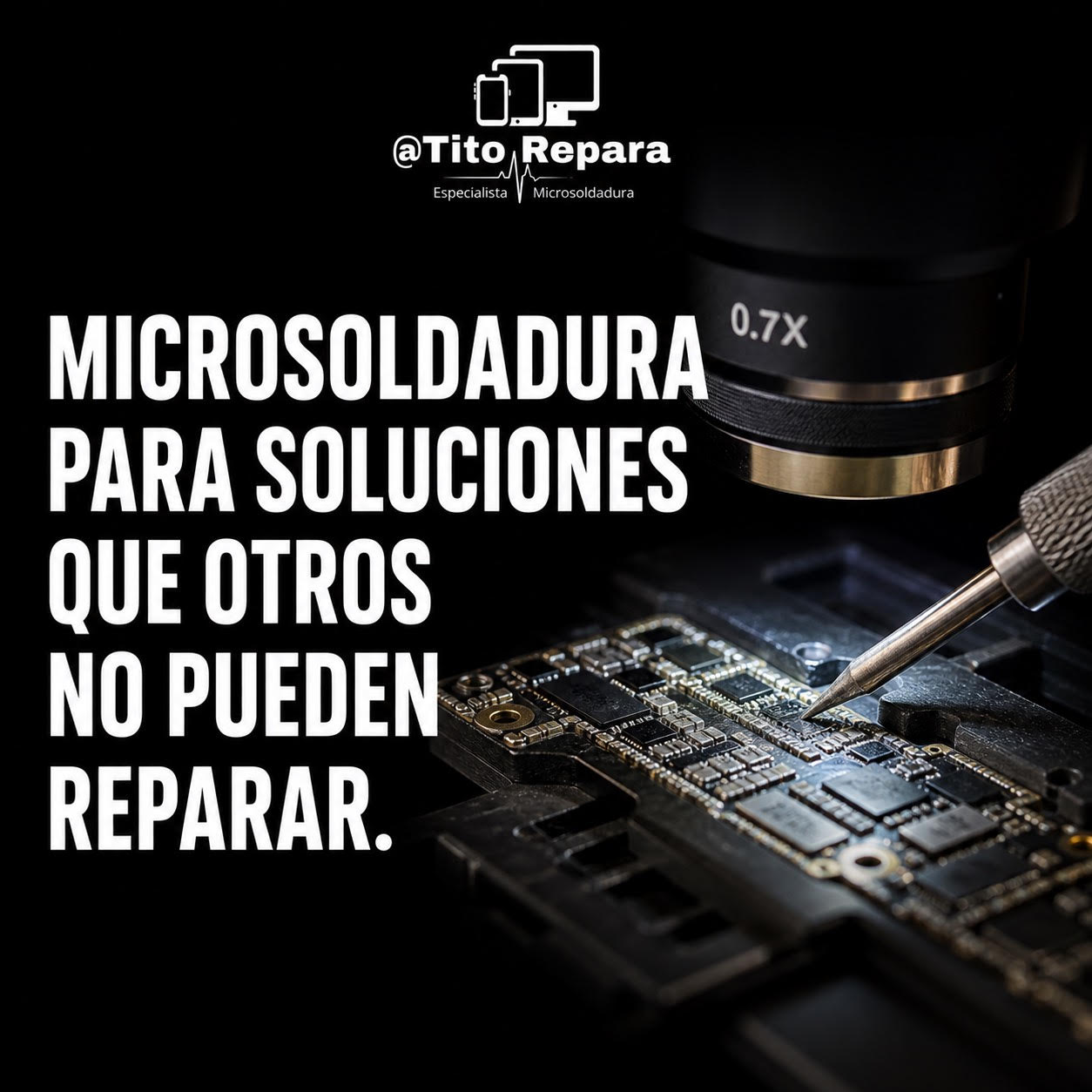 Taller de reparación de móviles y microsoldadura en Valladolid — Tito Repara con 23 años de experiencia